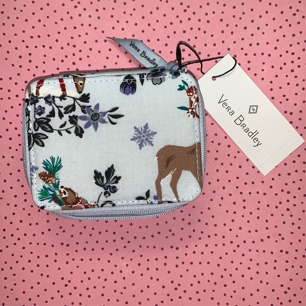 NWT Vera Bradley Travel Pill Case - Merry Mischief Snow Day